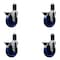 Service Caster 5'' Solid Poly Swivel 1-5/8'' Expanding Stem Caster Set with Brake, 4PK SCC-EX20S514-SPUS-PLB-158-4 - alternate 1